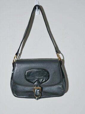 VTG J.Renee Small Chocolate Brown Leather Shoulder Purse OS